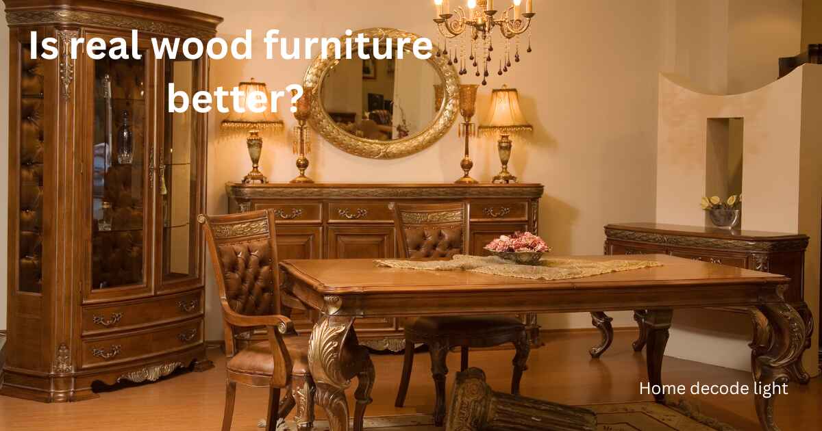 Is real wood furniture better?